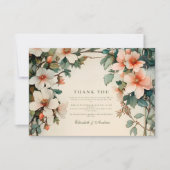 Carte De Remerciements Fancy Floral Art Nouveau Mariage (Devant)
