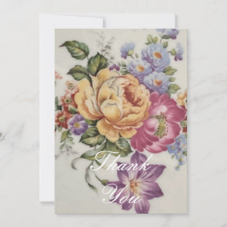 Carte De Remerciements Fancy Florale