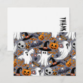 Carte De Remerciements Fantômes Monstres mignons Éffrayants et Déplaisant (Devant / Derrière)