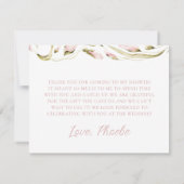 Carte De Remerciements Fard à joues aquarelle floral shower de mariage pl (Dos)