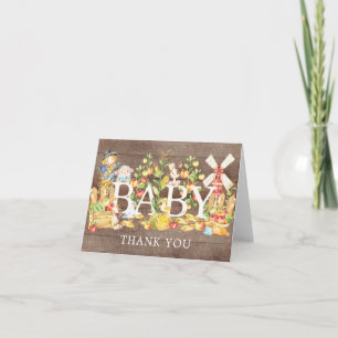 Carte De Remerciements Farmers Market Baby Shower Thank You Note