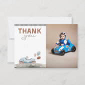 Carte De Remerciements Fast One Two Race Car Anniversaire Photo (Devant)