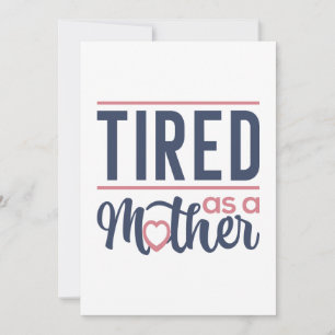 Carte De Remerciements Fatigué Comme Une Mère