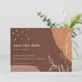 Carte De Remerciements Faune Abstraite De Feuilles D'Orange Rouille Enreg (Debout devant)