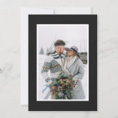 Carte De Remerciements Faux Black Kraft Rustic Mariage 2 Photo (Dos)