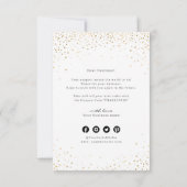 Carte De Remerciements Faux or parties scintillant Snowflake Noël (Dos)