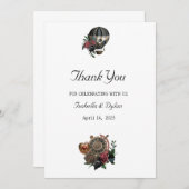 Carte De Remerciements Faveur de mariage Steampunk (Devant / Derrière)