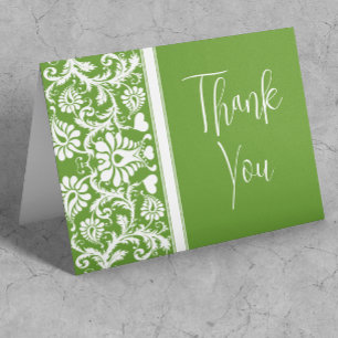 Carte De Remerciements Faveurs de mariage assorties florales vintage Dama