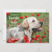 Carte De Remerciements Favori Hello Hardest Adieu animal de compagnie Sym (Devant)