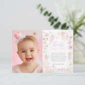 Carte De Remerciements Fée 1er anniversaire Fée Première partie Photo (Debout devant)