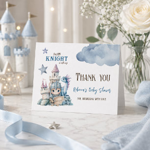 Carte De Remerciements Fée Conte de Rêve Chevalier Bleu Baby Shower