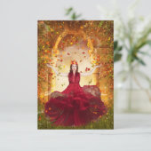 Carte De Remerciements Fée d'automne (Debout devant)