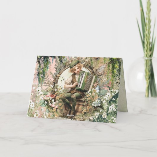 Carte de remerciements Fée de Forêt Enchantée (Dos)