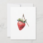 Carte De Remerciements Fée de la fraise Fille douce Premier anniversaire (Dos)