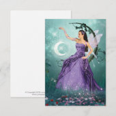Carte De Remerciements Fée de la Lune (Devant / Derrière)