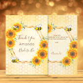 Carte De Remerciements Fée des abeilles Shower de mariage en nid d'abeill