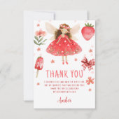 Carte De Remerciements Fée Première fraise Fée Fée Anniversaire (Devant)
