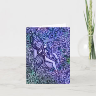 Carte De Remerciements Fée Violette MoonChild Déesse Enfant de la Lune
