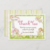 Carte de remerciements féerique de fête (Devant / Derrière)