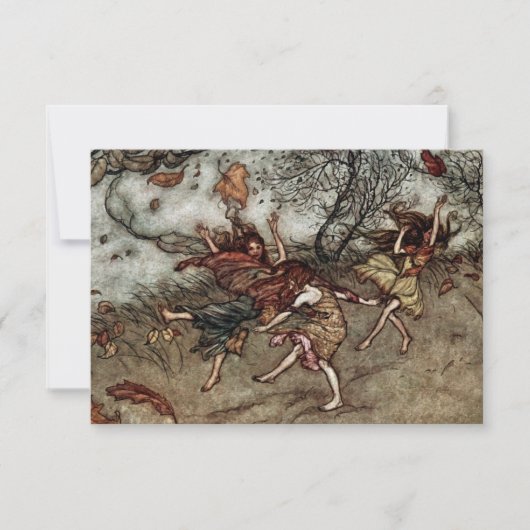 Carte De Remerciements "Fées d'automne" par Arthur Rackham (Devant)