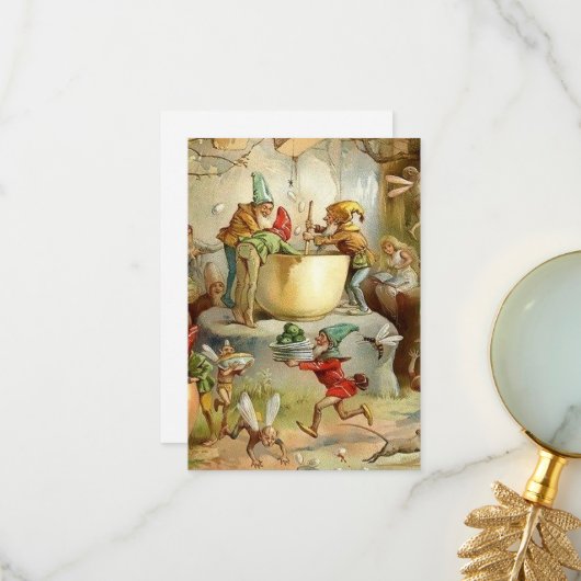 Carte De Remerciements « Fées victoriennes » par E S Hardy (Devant/Arrière en situation)