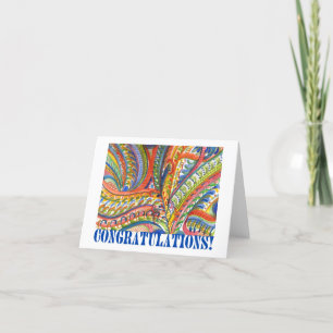 Carte De Remerciements Félicitations à Paisley Watercolor