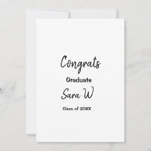 Carte De Remerciements Félicitations classe d'ajouter le nom d'année scol