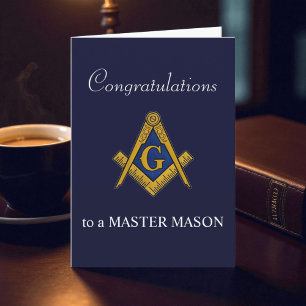 Carte De Remerciements Félicitations Freemason Masonic Master Mason