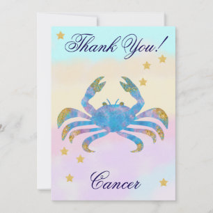 Carte De Remerciements Félicitations pour l'anniversaire d'un cancer pein