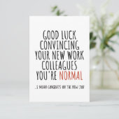 Carte De Remerciements félicitations pour le nouveau travail (Debout devant)