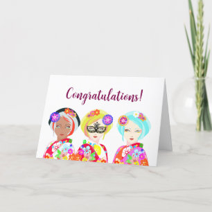 Carte De Remerciements Félicitations Pour Votre Promotion Geishas