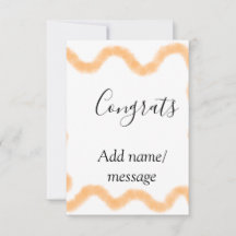 Félicitations spirale orange bordure espagnole boh