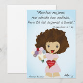 Carte De Remerciements Feliz Día de las Madres (Devant / Derrière)