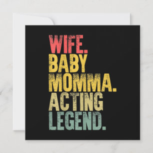 Carte De Remerciements Femme Bébé Momma Légende par action Cadeau