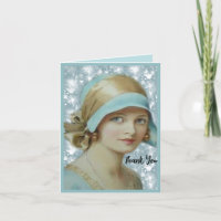 Femme victorienne en bleu clair Casquette et robe