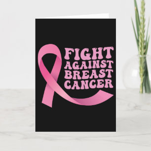 Carte De Remerciements Femmes Ruban Rose Sensibilisation au Cancer du Sei