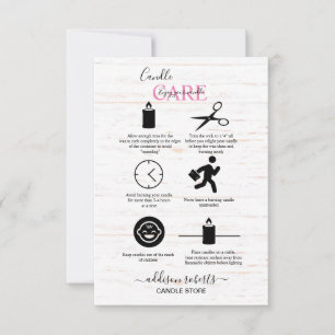 Carte De Remerciements Ferme Bois Aquarelle Chandelle Automne