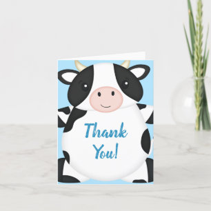 Carte De Remerciements Ferme de Baby showers de vache