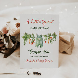 Carte De Remerciements Ferme Little Sprout Linge de Bébé Shower