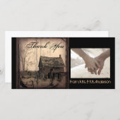 Carte De Remerciements ferme rustique de l'ouest mariage (Devant / Derrière)