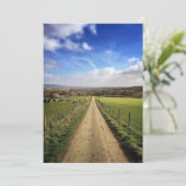 Carte De Remerciements Fermes | Français Camptryside Dirt Road (Debout devant)