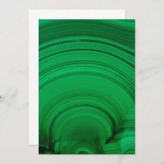 Carte De Remerciements Fermeture du Malachite vert (Devant / Derrière)