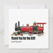 Carte de remerciements ferroviaire rouge (Dos)