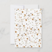 Carte De Remerciements Fête Automnale Élégante de Fleurs Sauvages pour un (Dos)