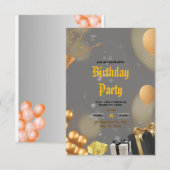 Carte De Remerciements fête d'anniversaire (Devant / Derrière)