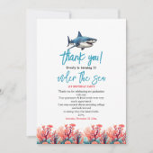 Carte De Remerciements Fête d'anniversaire 1 an Sous l'océan (Devant)