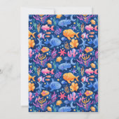 Carte De Remerciements Fête d'anniversaire 1 an Sous l'océan (Dos)