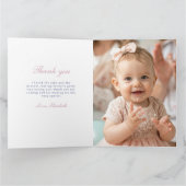 Carte De Remerciements Fête d'anniversaire 1ère Princesse Fille Château P (Intérieur)