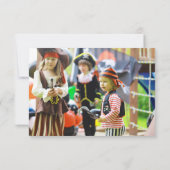 Carte De Remerciements Fête d'anniversaire à thème de l'ours pirate (Dos)