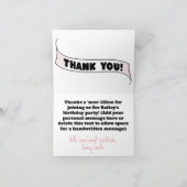 Carte De Remerciements Fête d'anniversaire adorable et moderne pour enfan (Intérieur)